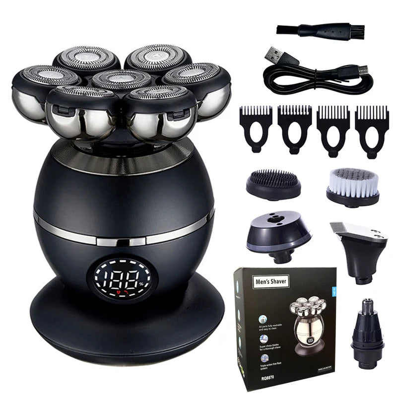 Electric Shaver 7D Floating Cutter Head Base Beard Trimmer