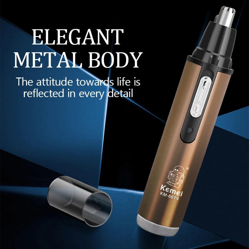 KEMEI KM-6619 electric nose hair trimmer rechargeable