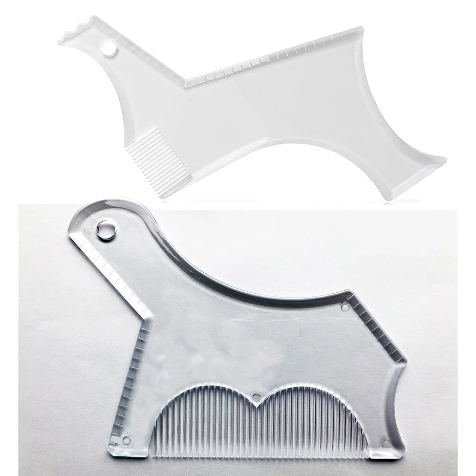 Beard Template Men Lines Symmetry Shaping Styling Stencil
