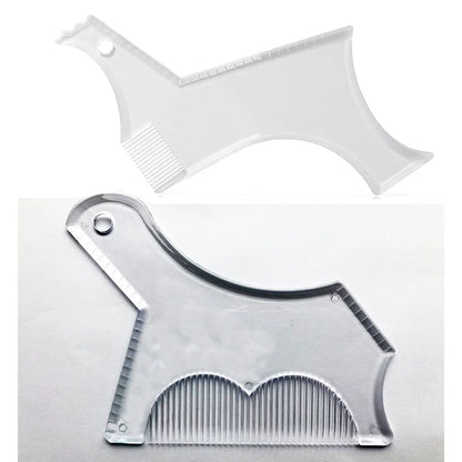 Beard Template Men Lines Symmetry Shaping Styling Stencil