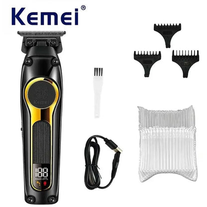KEMEI KM--2351 USB Rechargeable Hair Clippers DLC Blade