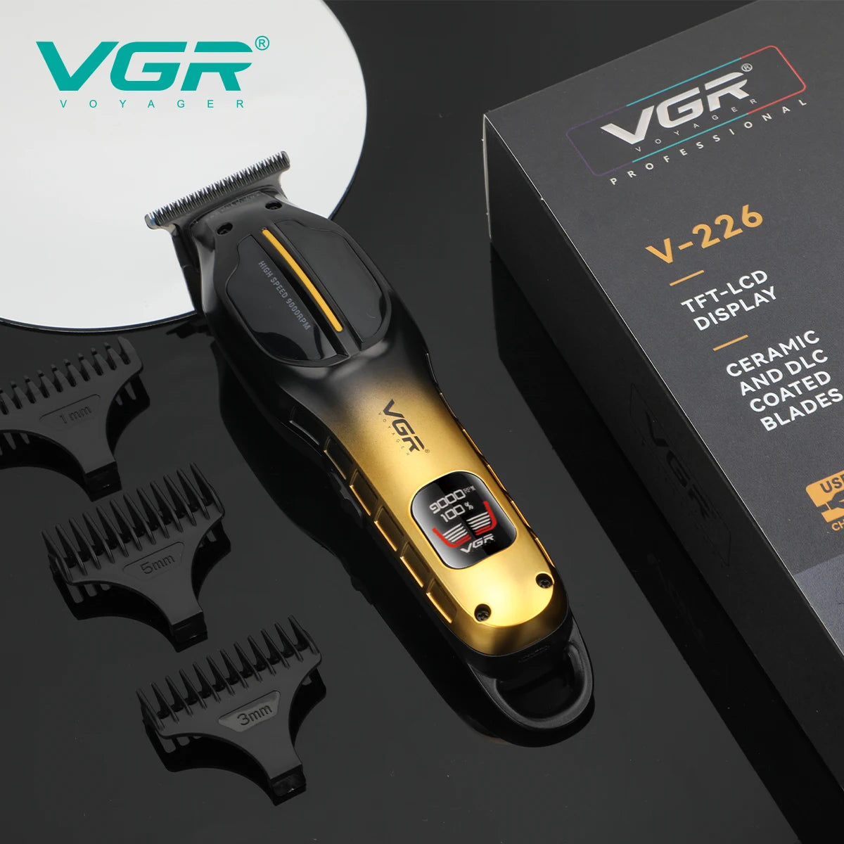VGR Hair Trimmer Professional 9000 RPM Hair Clipper V-226