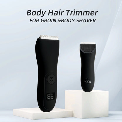 Men's Electric Groin Hair Trimmer Pubic Hair Removal Intimate Areas