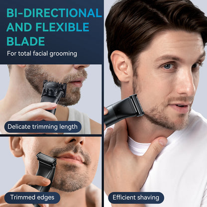 S15 Electric Tirmmer for Men Dual-sided Blade IPX6 Beard Trimmer
