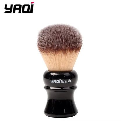 YAQI Mens 24MM Black Handle Yellow Synthetic Hair Knot