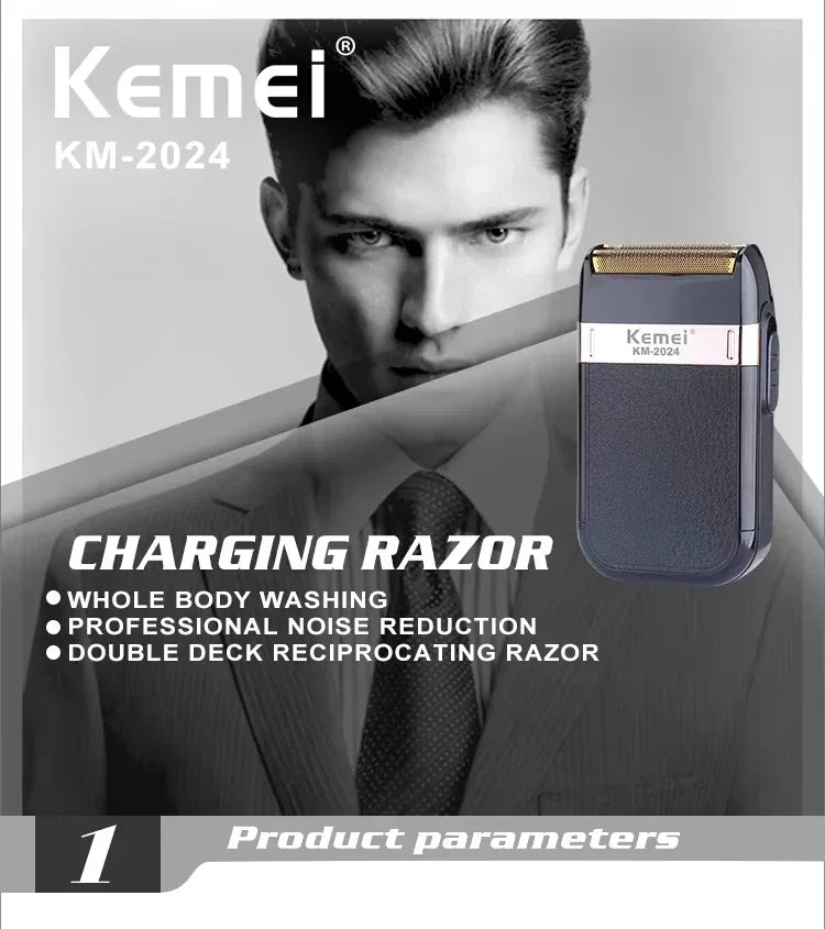 Kemei KM-2628 KM-678 KM-2024 USB Rechargeable Hair Clipper
