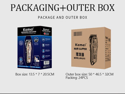 Kemei Cordless Professional Hair Clipper Barber Trimmer  Kit KM-2617