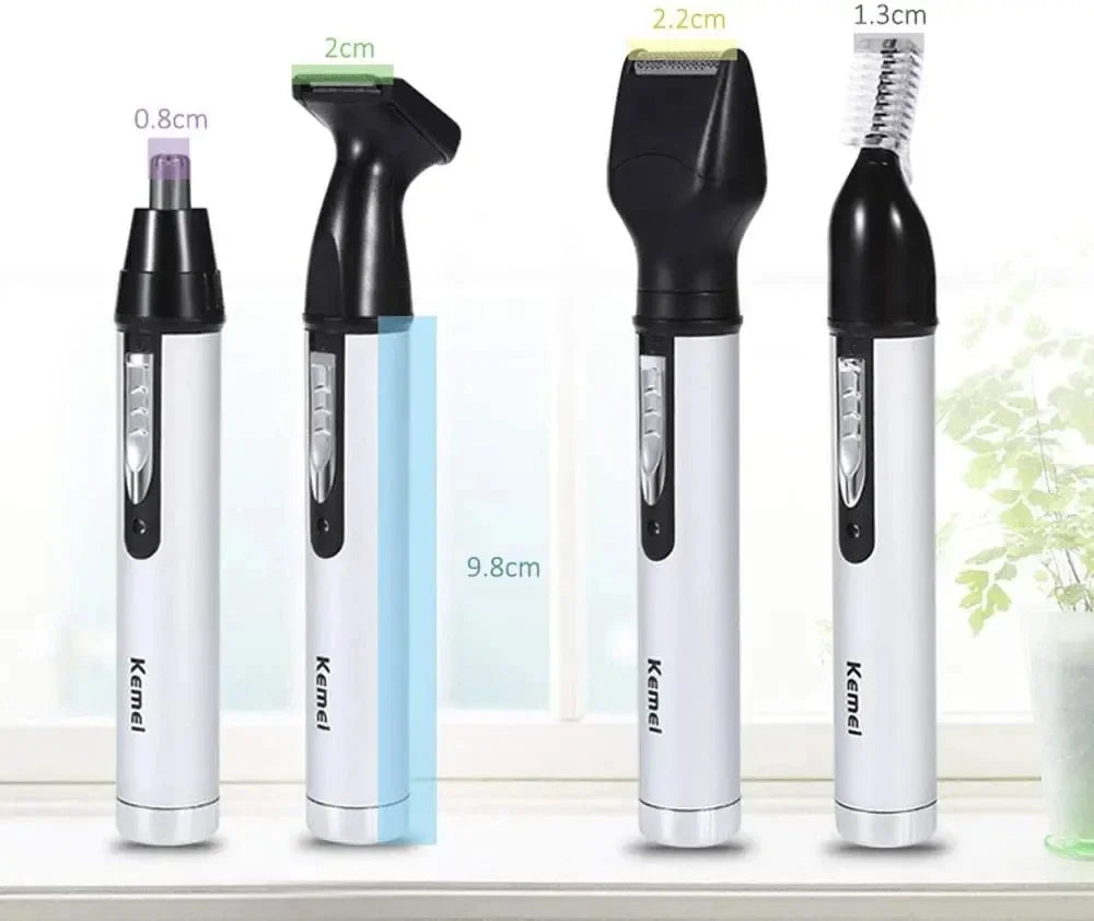 Kemei 6650 4in1 Rechargeable Nose Ear Hair Trimmer