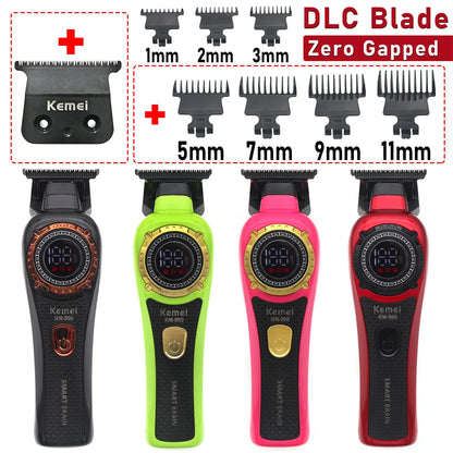 Kemei KM-999 Hair Trimmer for Men DLC T-Blade Zero Gapped