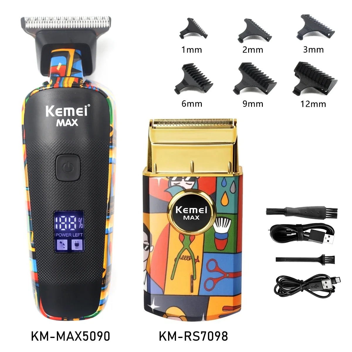 Kemei KM-RS7098 Titanium Double Foil Reciprocating Shaver