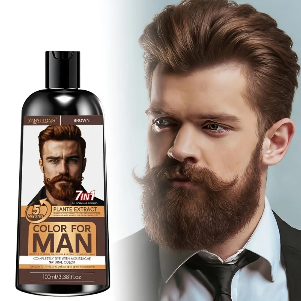 7-in-1 Men's Beard Dye Water Mild Plant Pigment Men's Beard