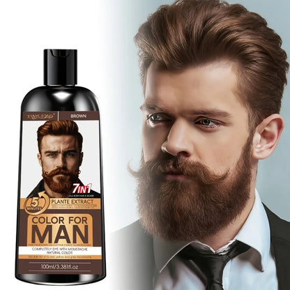 7-in-1 Men's Beard Dye Water Mild Plant Pigment Men's Beard