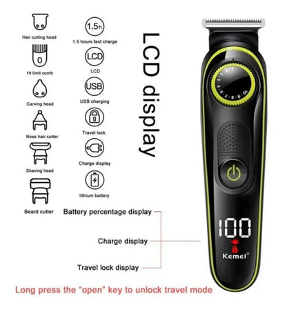 Kemei Professional Electric Hair Clipper 5in1 Full Care KM-696