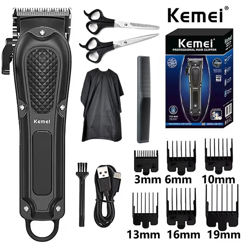 Kemei KM-1071 Electric Hair Clipper UBS Rechargeable Cordless