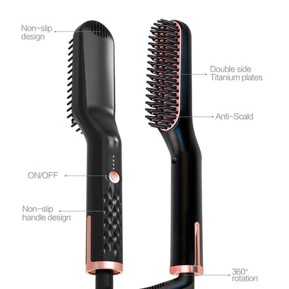 Men's Electric Beard Straightener Negative Ion Hair Straightening