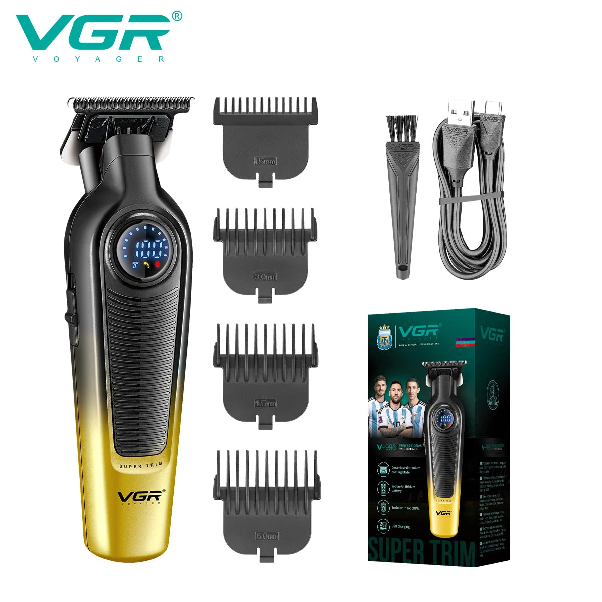 VGR V-996 Cordless Trimmer Electric Hair Clipper Haircut Barber