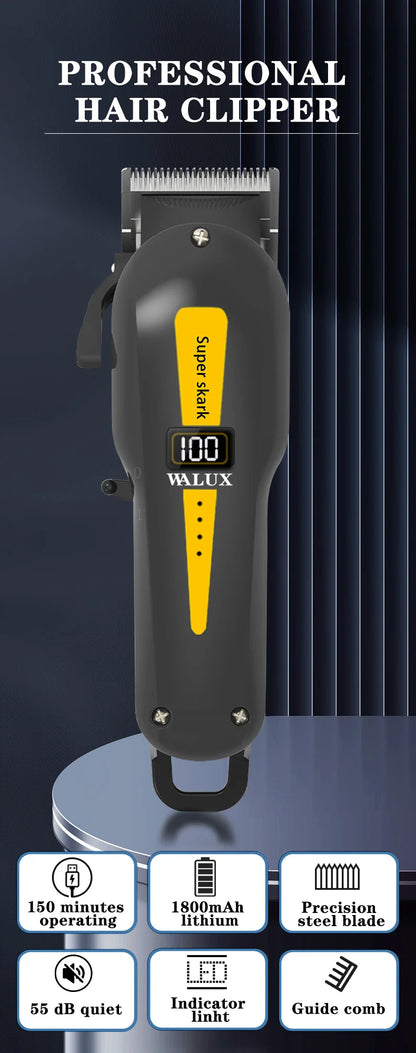 Professional Barber Hair Clipper Lithium Battery USB Chargeable Trimmer
