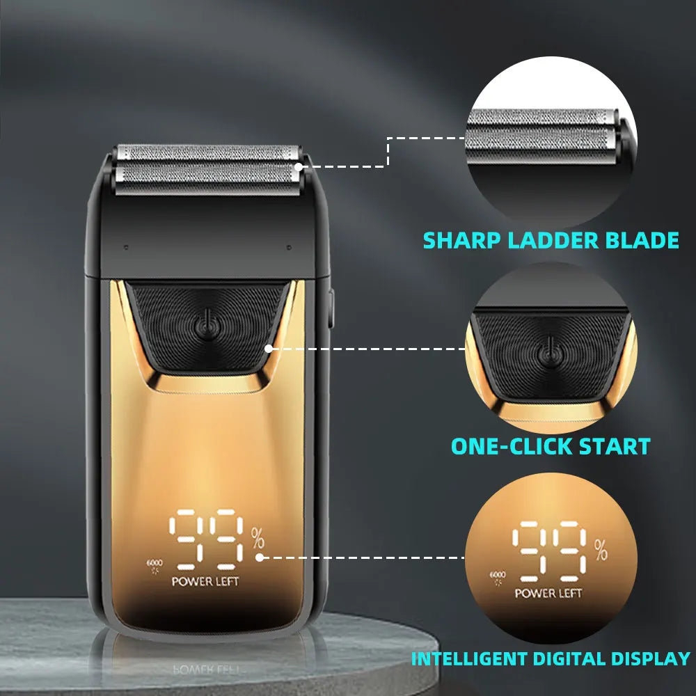 Men's electric reciprocating aluminum foil shaver