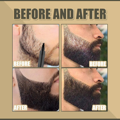 Waterproof Beard Pen Beard Filler Pencil And Brush Beard Enhancer