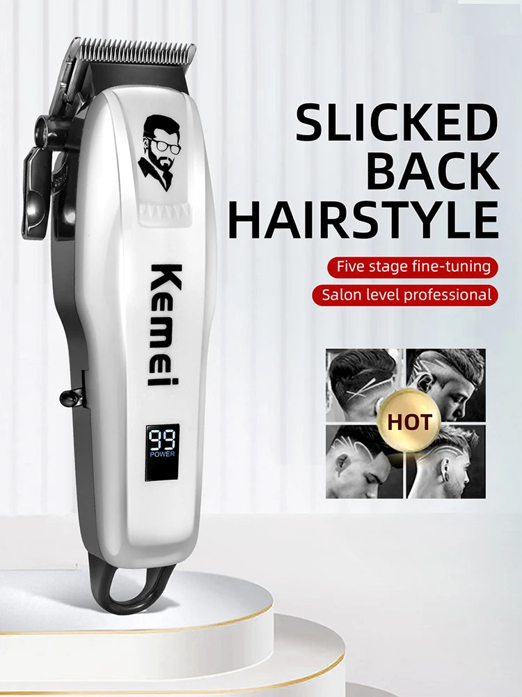 Kemei Pg809A Adjustable Powerful Hair Clipper Barber Electric Hair Trimmer