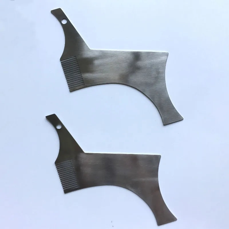 Stainless Steel Beard Stencil Modeling Comb
