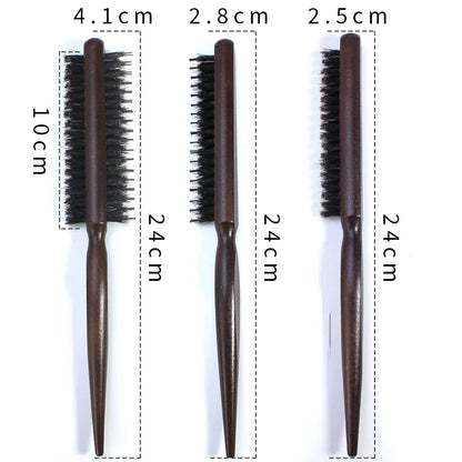 Three Rows of Boar Bristle Hair Combs for Bride's Studio Model