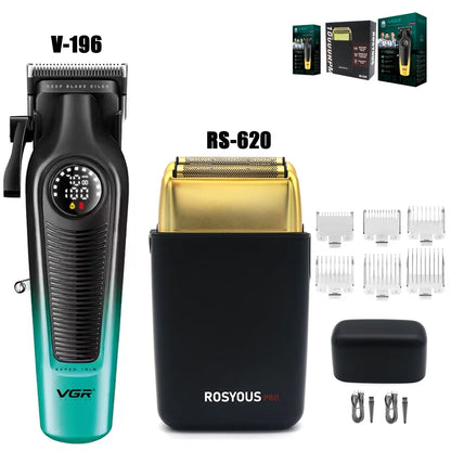 VGR V-196 V-996 Professional Barber Cutting Machines Kit