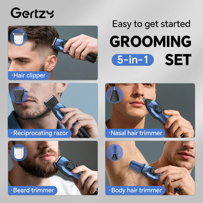 Men's 5-in-1 professional beauty kit USB rechargeable  trimmer set