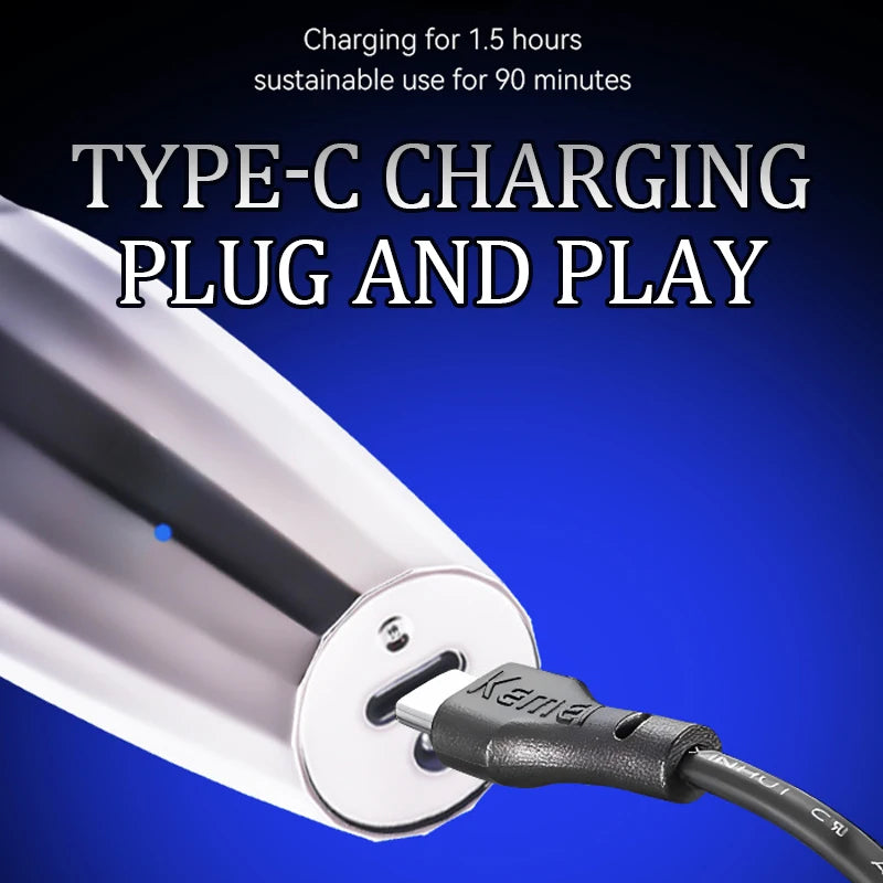 KM-512 Hair Clipper Electric Thruster USB Charging High Speed