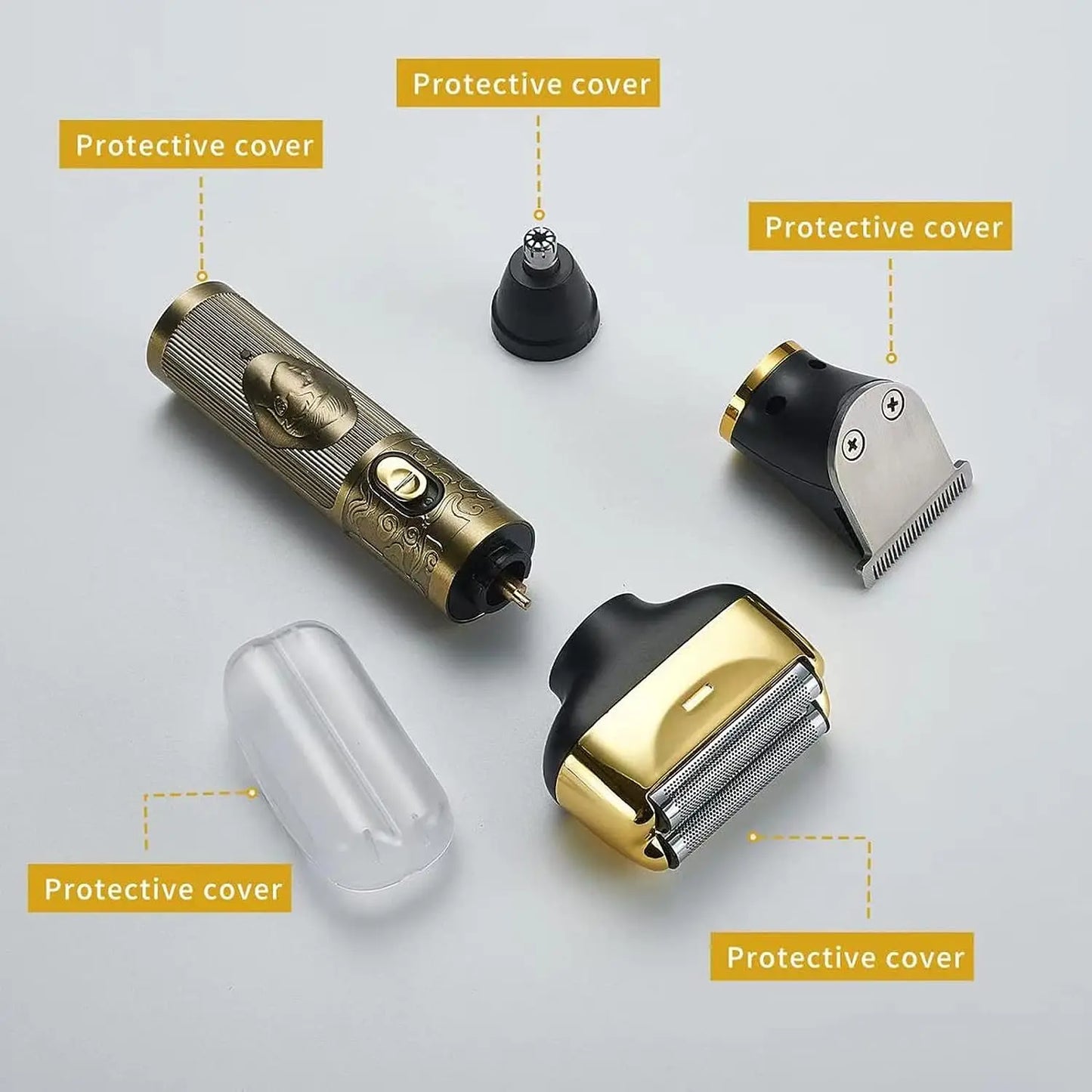 Men's 3-in-1 Electric Beard Grooming Kit Waterproof Trimmer Set