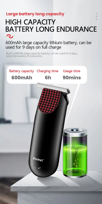 Kemei 889 Professional Pocket Cordless Hair Clipper Kit