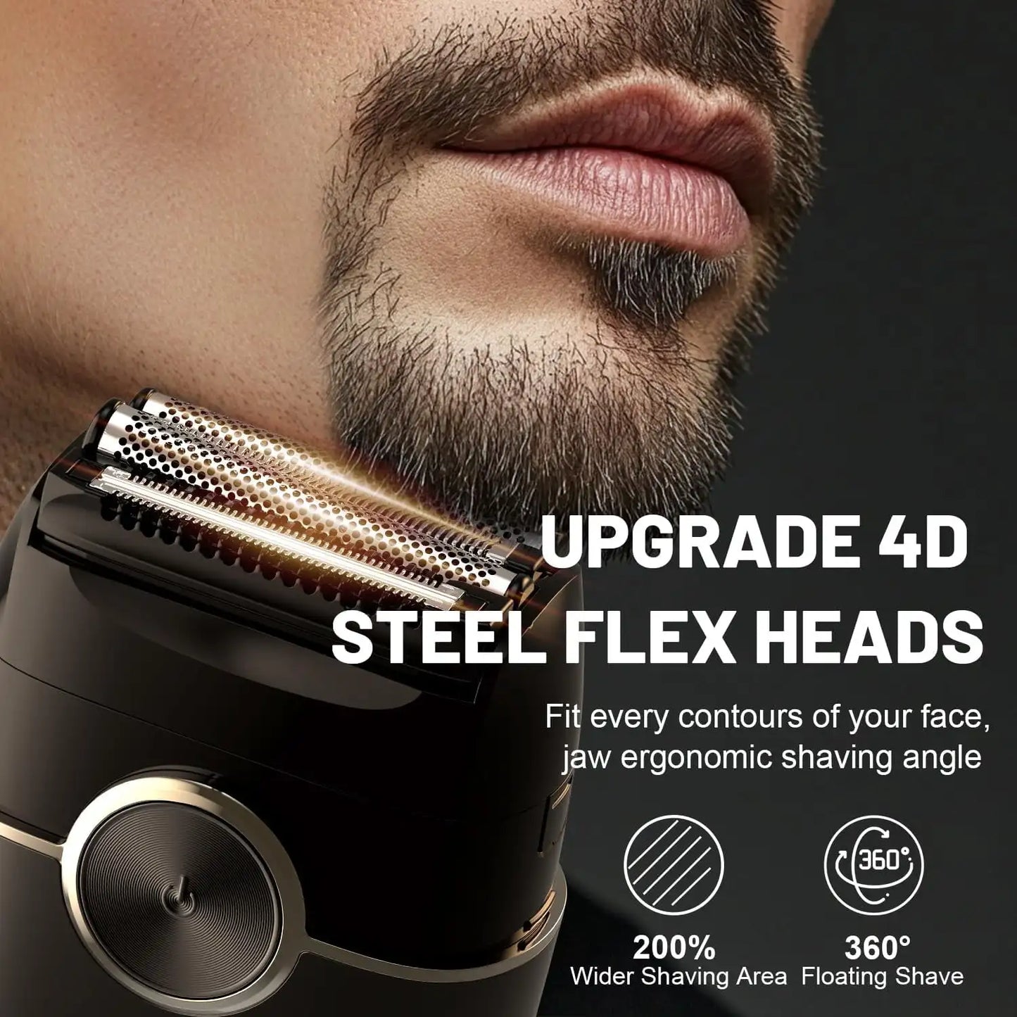 Electric Razor for Men 4 Blades Floating Head Foil Shaver