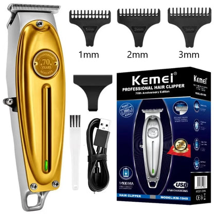 KM-1949 Pro electric barber full metal professional hair trimmer