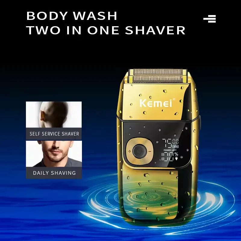 Kemei 2in1 Electric Shaver Men Electric Razor Rechargeable Beard Shaver