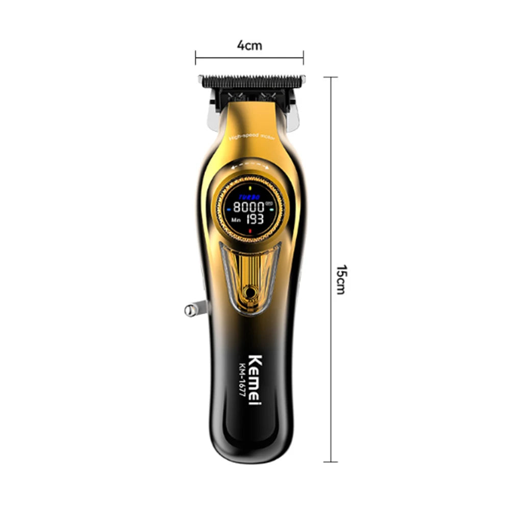 Kemei Hair Clippers Smart Digital Display Hair Clipper KM-1677