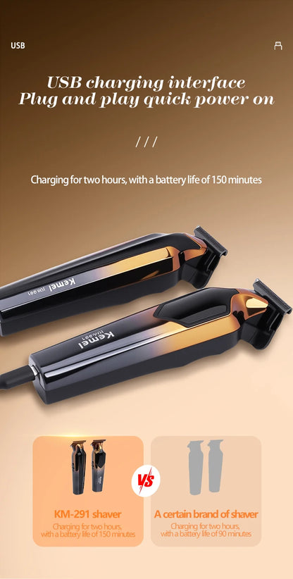 Kemei gradient color digital display hair clippers gift KM-291