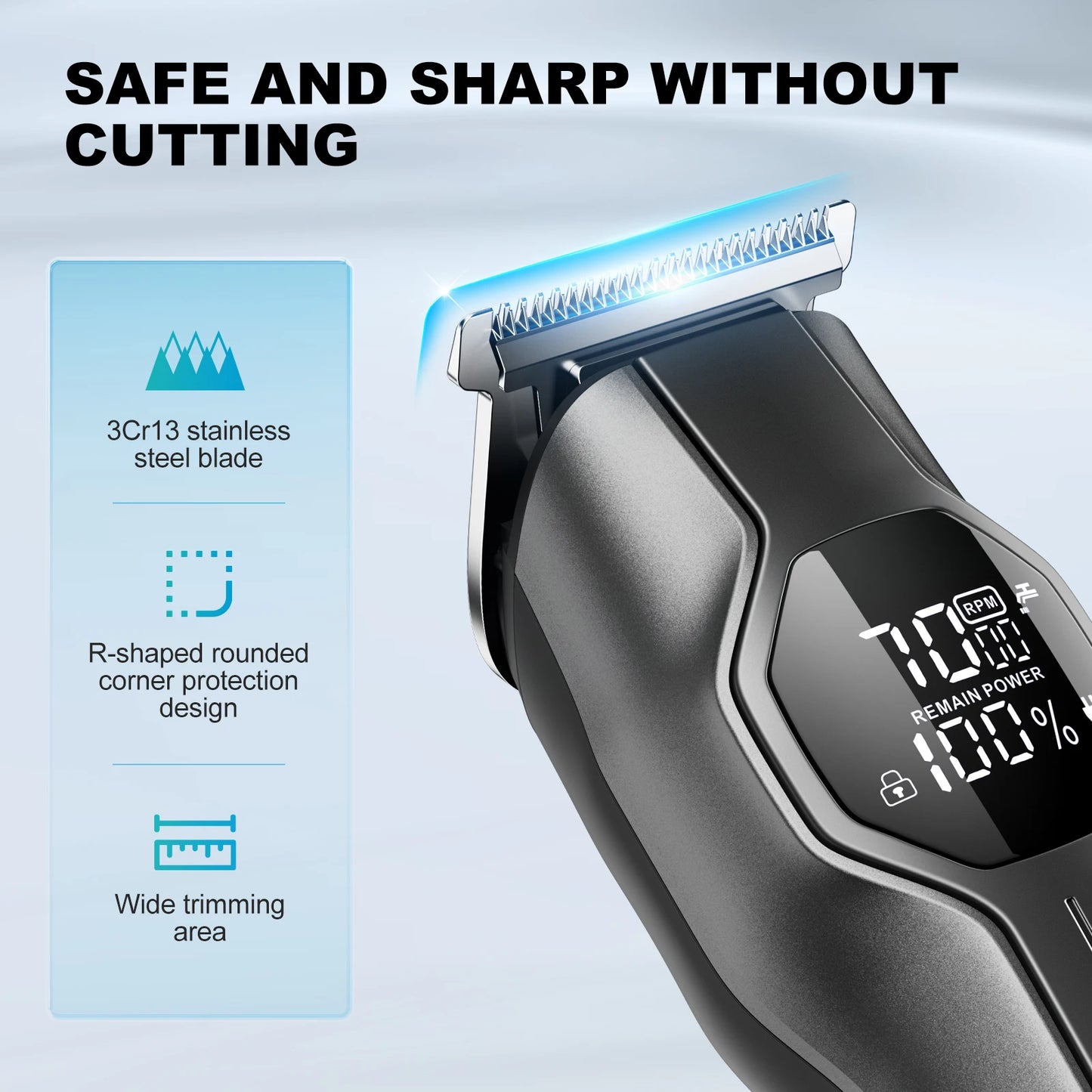 S30 4 in 1 Cordless Hair Clipper LED Display Hair Cutting