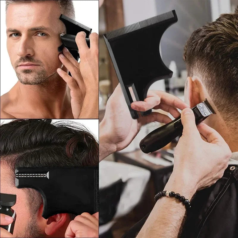 Multi-Curve Hairline Stencil for Men Beard Template