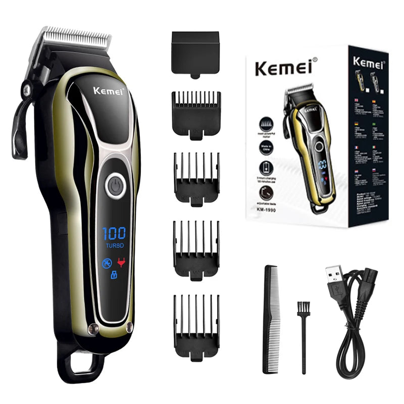 Kemei Professional Hair Clipper Rechargeable Trimmer KM-1990