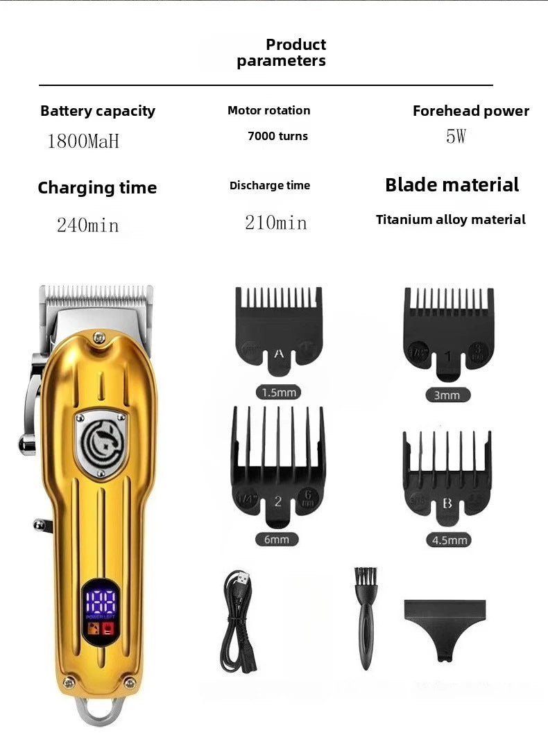Barber Hair Clippers Professional Cordless Hair Trimmer for Men