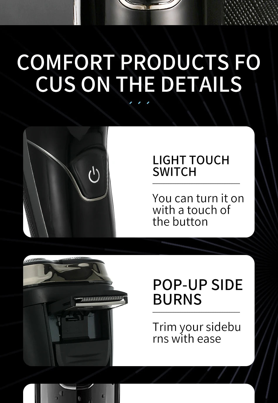 VGR 318 Shaver Electric Razor Professional Shaving Machine for Men