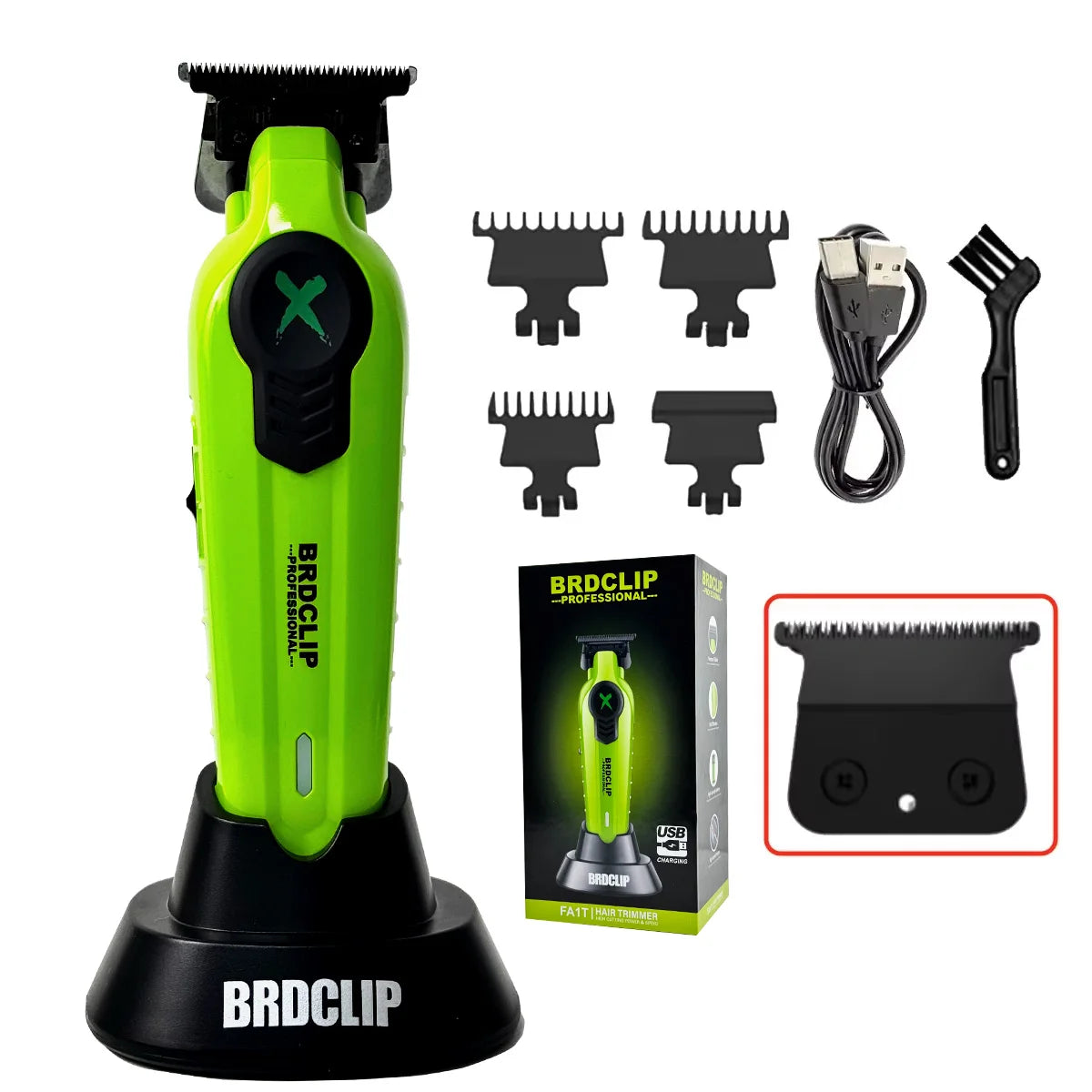 New BRDCLIP FA1T Green Professional Hair Trimmer