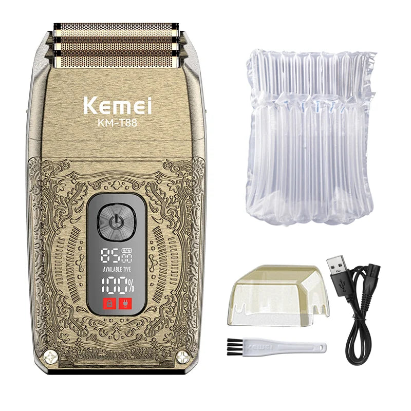 Kemei 8500 RPM Electric Shaver for Men Rechargeable Beard Shaver