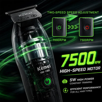 Kemei KM-1385 Electric Hair Clipper for Men T-Blade