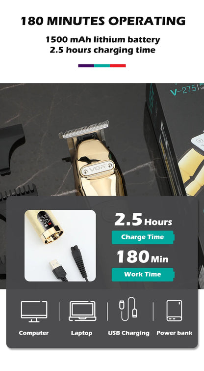 VGR 275 Electric Hair Clipper Professional Personal Care Barber