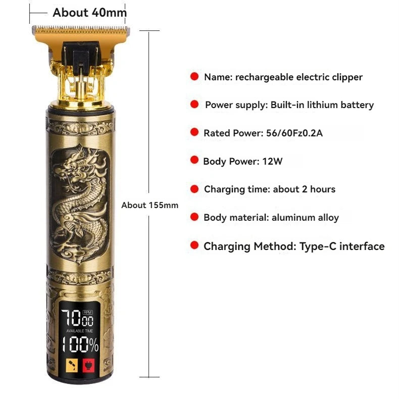 Professional 3-speed adjustment scissors beard trimmer