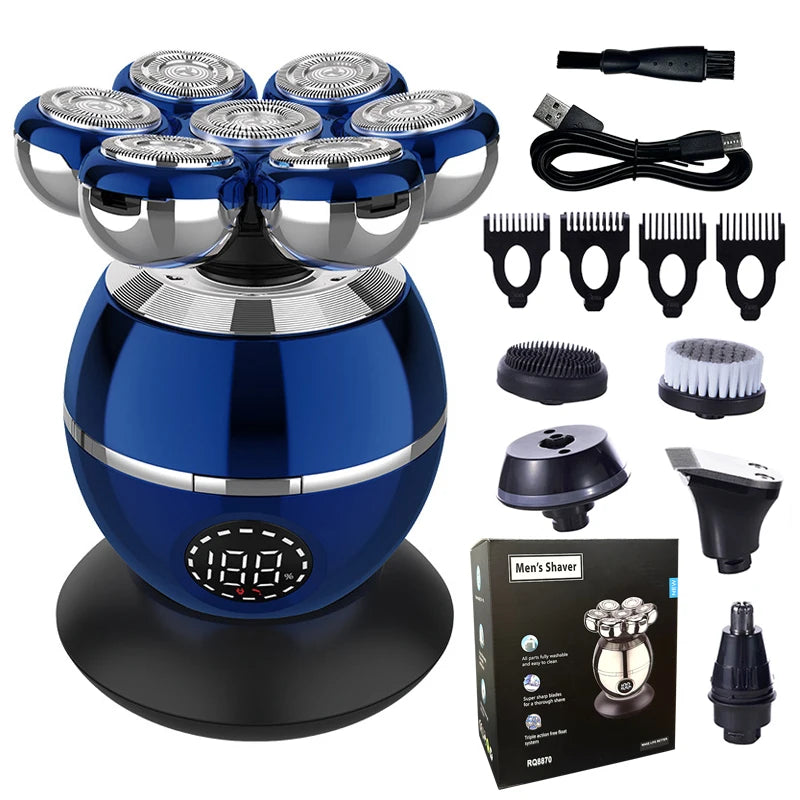 Electric Shaver 7D Floating Cutter Head Base Charging