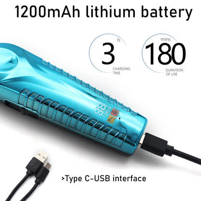 Hair Trimmer for Men Zero Gapped DLC T Blade Oil Head LED Display