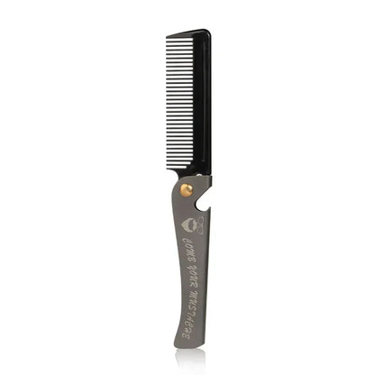 New Foldable comb Folding Pocket Clip Hair Moustache Beard Comb