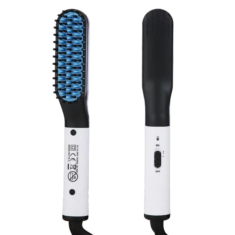 Electric Beard Comb Beard Curly Straight Hair Brush